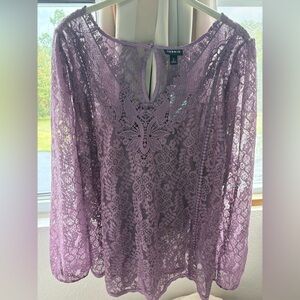Torrid Purple Lace Blouse-Size 2